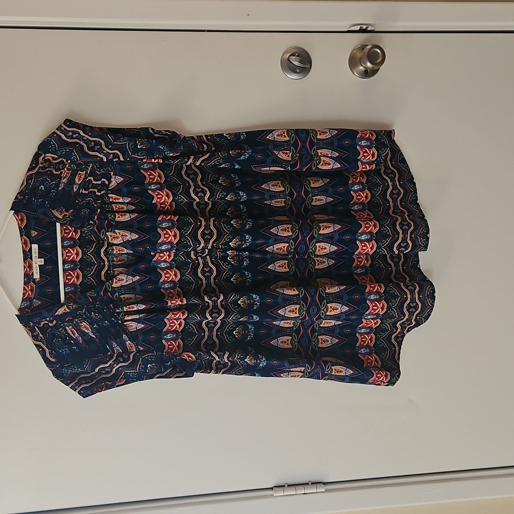 Daniel Rainn Patterned Short Sleeve Top